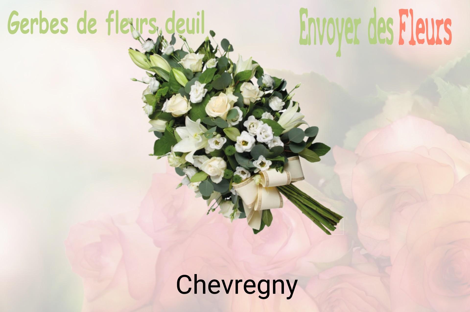 Gerbe de fleurs de deuil livrée à Chevregny